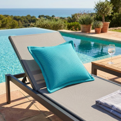 Coussin piscine flottant 45 × 45 × 25 cm intérieur / extérieur SANS billes de polystyrène – Bleu (SCF4545-4)