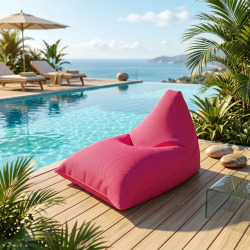 Pouf piscine XL flottant 140x120x90 cm extérieur piscine terrasse jardin SANS billes Rose (LBF140120-3)