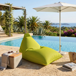Pouf piscine XL flottant 140x120x90 cm extérieur piscine terrasse jardin SANS billes vert (LBF140120-2)