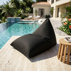 Pouf piscine XL flottant 140x120x90 cm extérieur piscine terrasse jardin SANS billes noir (LBF140120-7)