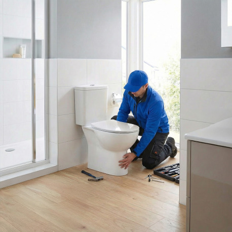 Installation d'un WC &agrave; poser