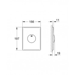 Skate Plaque de commande, Chromé (37547000)