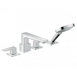  Metropol Set de finition Mélangeur 4 trous pour montage sur bord de baignoire sans Secuflex, poignée manette (32553000)